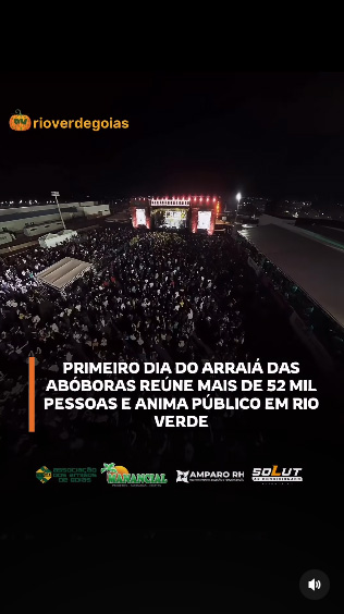 O primeiro dia do Arraiá das Abóboras, em Rio Verde GO, foi marcado por grande participação popular e muita música.