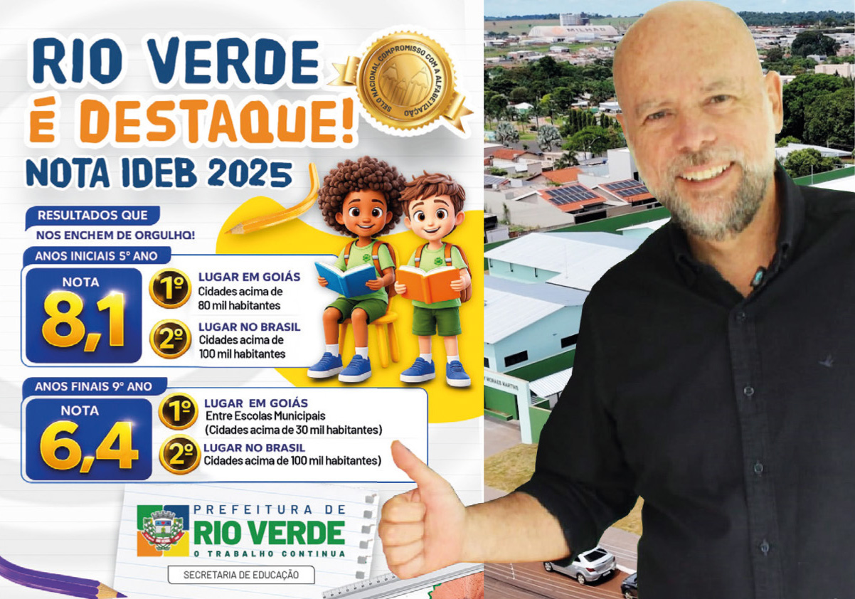 Rio Verde se destaca nacionalmente no IDEB 2025